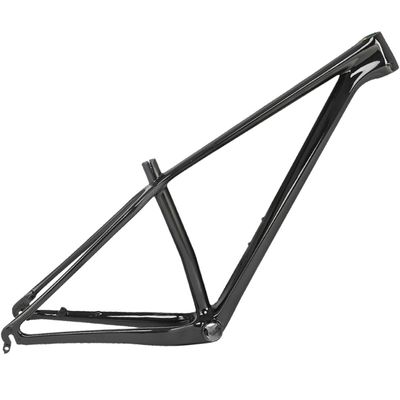 Full Carbon Fiber Bike Frame 27.5er 29er 15.5''/17''/19''Mountain Bike Frame Disc Brake Quick Release Rear Spacing 135X9mm (Color : Glossy Black, Size : 27.5x15.5'')