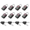 SURE LOCK TSA Approved Luggage Locks - One Key Opens All, Compact & Durable Zinc Alloy Travel Lock with Steel Shackle, Keyed Alike (Black 8 Locks, Mini Size for Suitcase/Backpack/Gym Locker) view 1