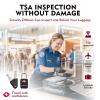 SURE LOCK TSA Approved Luggage Locks - One Key Opens All, Compact & Durable Zinc Alloy Travel Lock with Steel Shackle, Keyed Alike (Black 8 Locks, Mini Size for Suitcase/Backpack/Gym Locker) view 2