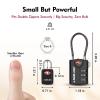 SURE LOCK TSA Approved Luggage Locks - One Key Opens All, Compact & Durable Zinc Alloy Travel Lock with Steel Shackle, Keyed Alike (Black 8 Locks, Mini Size for Suitcase/Backpack/Gym Locker) view 3