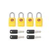 SURE LOCK Mini TSA Approved Keyed Luggage Locks, Yellow, 4-Pack view 1
