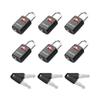 SURE LOCK TSA Approved Luggage Locks - One Key Opens All, Compact & Durable Zinc Alloy Travel Lock with Steel Shackle, Keyed Alike (Black 6 Locks, Mini Size for Suitcase/Backpack/Gym Locker) view 1