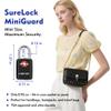 SURE LOCK TSA Approved Luggage Locks - One Key Opens All, Compact & Durable Zinc Alloy Travel Lock with Steel Shackle, Keyed Alike (Black 6 Locks, Mini Size for Suitcase/Backpack/Gym Locker) view 3
