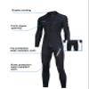 clhjinruoliu Wetsuit 3MM Full Diving Suits - Long Sleeves Neoprene Wet Suits, Swimsuit UV Protection for Diving Surfing Snorkeling Watersports,3XL view 4