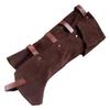 TASBERN Pirate Leg Covers for Men Medieval and Renaissance Faux Leather Costume Accessories Steampunk Footwear Cover for Boots Brown Adjustable view 3