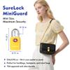 SURE LOCK TSA Approved Luggage Locks - One Key Opens All, Compact & Durable Zinc Alloy Travel Lock with Steel Shackle, Keyed Alike (Yellow 2 Locks, Mini Size for Suitcase/Backpack/Gym Locker) view 3
