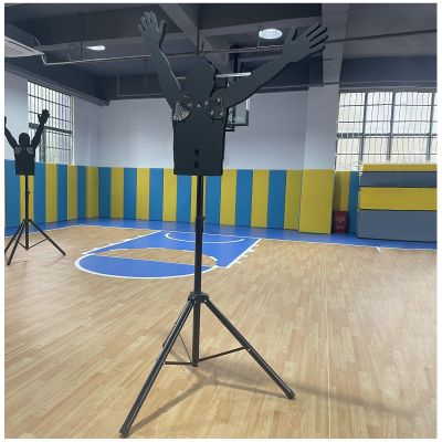 LXLZYXSF 2 Pack Pro Training Defender Dummy for Basketball, Shooting Dribbling Practice Aid, Adjustable Arms & Height, Tripod Base, Court Gymnasium Outdoor Indoor (Size : 165-240cm(64.9-94.4 inch))