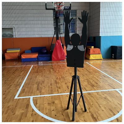LXLZYXSF Pro Basketball Shooting Trainer Defender Dummy - Adjustable Arms & Height, Kids Adults Dribbling Training Aid, Metal Tripod Base, Hands-Up Mannequin (Size : 157-232cm(61.8-91.3 inch))