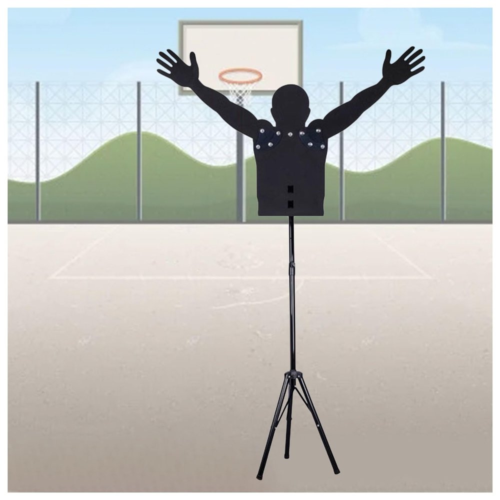 LXLZYXSF Basketball Shooting Trainer Free Standing Defender Mannequin, Adjustable Arms & Height Dummy, Portable Dribbling Practice Aid, Gifts for Husband/Son (Size : 165-240cm(64.9-94.4 inch))