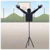 LXLZYXSF Basketball Shooting Trainer Free Standing Defender Mannequin, Adjustable Arms & Height Dummy, Portable Dribbling Practice Aid, Gifts for Husband/Son (Size : 165-240cm(64.9-94.4 inch)) view 1