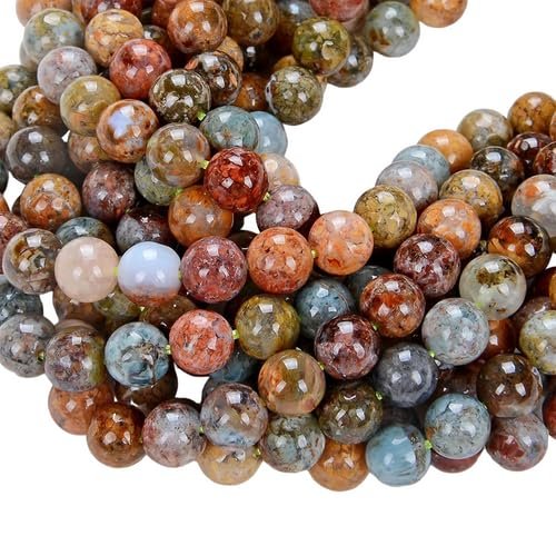 6MM Flower Ocean Jasper Gemstone Grade AAA Round Beads 7.5 inch Half Strand CHIK-STRD-53445