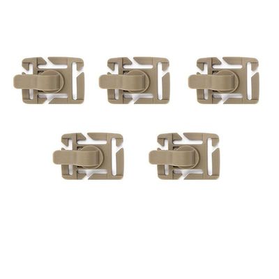 HUFFA Drink Tube Clip Water Pipe Hose Clamp Backpack Webbing Buckle Outdoor Camp Attach Web Hydration Bladder (Color : 5Pcs Tan)