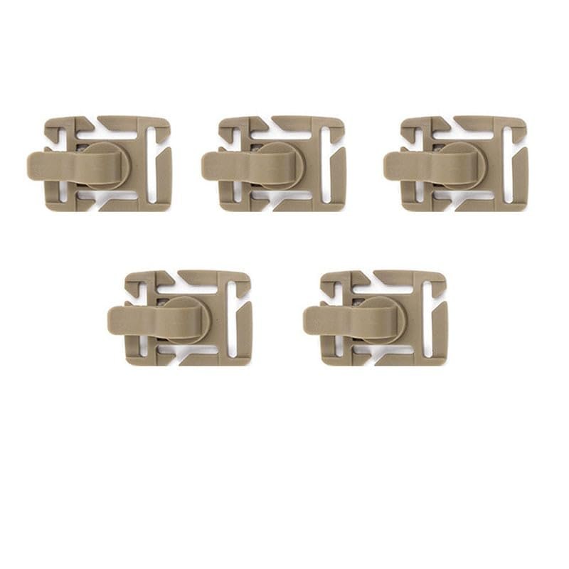 HUFFA Drink Tube Clip Water Pipe Hose Clamp Backpack Webbing Buckle Outdoor Camp Attach Web Hydration Bladder (Color : 5Pcs Tan)