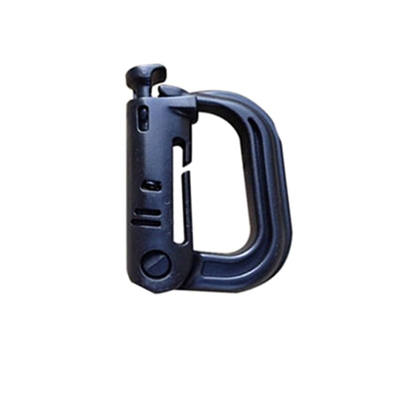 HUFFA Attach Plasctic Shackle Carabiner D-Ring Clip Webbing Backpack Buckle Snap Lock Grimlock Camp Hike Mountain Climb Outdoor (Color : Black)