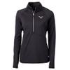 Cutter & Buck Women's Black Philadelphia Eagles Gridiron Classics Logo Adapt Eco Knit Stretch Recycled Half-Zip Pullover Top view 2