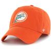 47 Men's Orange Miami Dolphins Gridiron Classics Franchise Fitted Hat view 1
