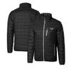 Cutter & Buck Men's Black Philadelphia Eagles Gridiron Classics Big & Tall Rainier PrimaLoft Eco Insulated Full-Zip Puffer Jacket view 1