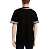 DIGITMON Men's Baseball Jersey Button Down Premium Two-Striped T Shirts Sports Uniform, Blackwhite Medium view 2
