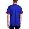 DIGITMON Men's Baseball Jersey Button Down Premium Two-Striped T Shirts Sports Uniform, ROYALRED 2X-Large view 2