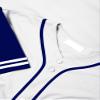 DIGITMON Men's Baseball Jersey Button Down Premium Two-Striped T Shirts Sports Uniform, WHITENAVY X-Large view 4