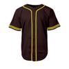 DIGITMON Men's Baseball Jersey Button Down Premium Two-Striped T Shirts Sports Uniform, BROWNYELLOW Large view 3