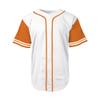 DIGITMON Men's Baseball Jersey Button Down Premium Two-Striped T Shirts Sports Uniform, WHITEORANGE Small view 3