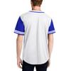 DIGITMON Men's Baseball Jersey Button Down Premium Two-Striped T Shirts Sports Uniform, WHITEROYAL 2X-Large view 2