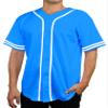 DIGITMON Men's Baseball Jersey Button Down Premium Two-Striped T Shirts Sports Uniform, TURQWHITE Large view 1