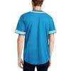 DIGITMON Men's Baseball Jersey Button Down Premium Two-Striped T Shirts Sports Uniform, TURQWHITE Large view 2