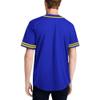 DIGITMON Men's Baseball Jersey Button Down Premium Two-Striped T Shirts Sports Uniform, ROYALYELLOW Small view 2