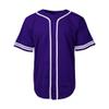 DIGITMON Men's Baseball Jersey Button Down Premium Two-Striped T Shirts Sports Uniform, PURPLEWHITE Small view 3