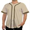 DIGITMON Men's Baseball Jersey Button Down Premium Two-Striped T Shirts Sports Uniform, KHAKIBROWN X-Large view 1