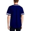 DIGITMON Men's Baseball Jersey Button Down Premium Two-Striped T Shirts Sports Uniform, NAVYWHITE Large view 2