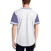 DIGITMON Men's Baseball Jersey Button Down Premium Two-Striped T Shirts Sports Uniform, WHITELAVENDER Large view 2