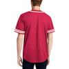 DIGITMON Men's Baseball Jersey Button Down Premium Two-Striped T Shirts Sports Uniform, HOTPINKWHITE X-Large view 2