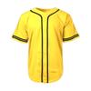 DIGITMON Men's Baseball Jersey Button Down Premium Two-Striped T Shirts Sports Uniform, YELLOWBLACK Medium view 3