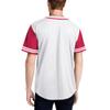 DIGITMON Men's Baseball Jersey Button Down Premium Two-Striped T Shirts Sports Uniform, WHITEHOTPINK 2X-Large view 2