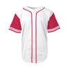 DIGITMON Men's Baseball Jersey Button Down Premium Two-Striped T Shirts Sports Uniform, WHITEHOTPINK 2X-Large view 3