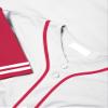 DIGITMON Men's Baseball Jersey Button Down Premium Two-Striped T Shirts Sports Uniform, WHITEHOTPINK 2X-Large view 4