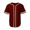 DIGITMON Men's Baseball Jersey Button Down Premium Two-Striped T Shirts Sports Uniform, BURGUNDYWHITE Large view 3