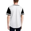DIGITMON Men's Baseball Jersey Button Down Premium Two-Striped T Shirts Sports Uniform, WHITEBLACK Large view 2