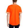 DIGITMON Men's Baseball Jersey Button Down Premium Two-Striped T Shirts Sports Uniform, ORANGEWHITE Medium view 2