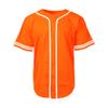 DIGITMON Men's Baseball Jersey Button Down Premium Two-Striped T Shirts Sports Uniform, ORANGEWHITE Medium view 3