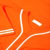 DIGITMON Men's Baseball Jersey Button Down Premium Two-Striped T Shirts Sports Uniform, ORANGEWHITE Medium view 4