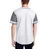 DIGITMON Men's Baseball Jersey Button Down Premium Two-Striped T Shirts Sports Uniform, WHITEGREY Medium view 2