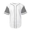 DIGITMON Men's Baseball Jersey Button Down Premium Two-Striped T Shirts Sports Uniform, WHITEGREY Medium view 3