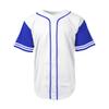 DIGITMON Men's Baseball Jersey Button Down Premium Two-Striped T Shirts Sports Uniform, WHITEROYAL Small view 3