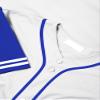 DIGITMON Men's Baseball Jersey Button Down Premium Two-Striped T Shirts Sports Uniform, WHITEROYAL Small view 4