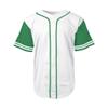 DIGITMON Men's Baseball Jersey Button Down Premium Two-Striped T Shirts Sports Uniform, WHITEGREEN X-Large view 3
