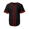 DIGITMON Men's Baseball Jersey Button Down Premium Two-Striped T Shirts Sports Uniform, BlackRed X-Large view 3
